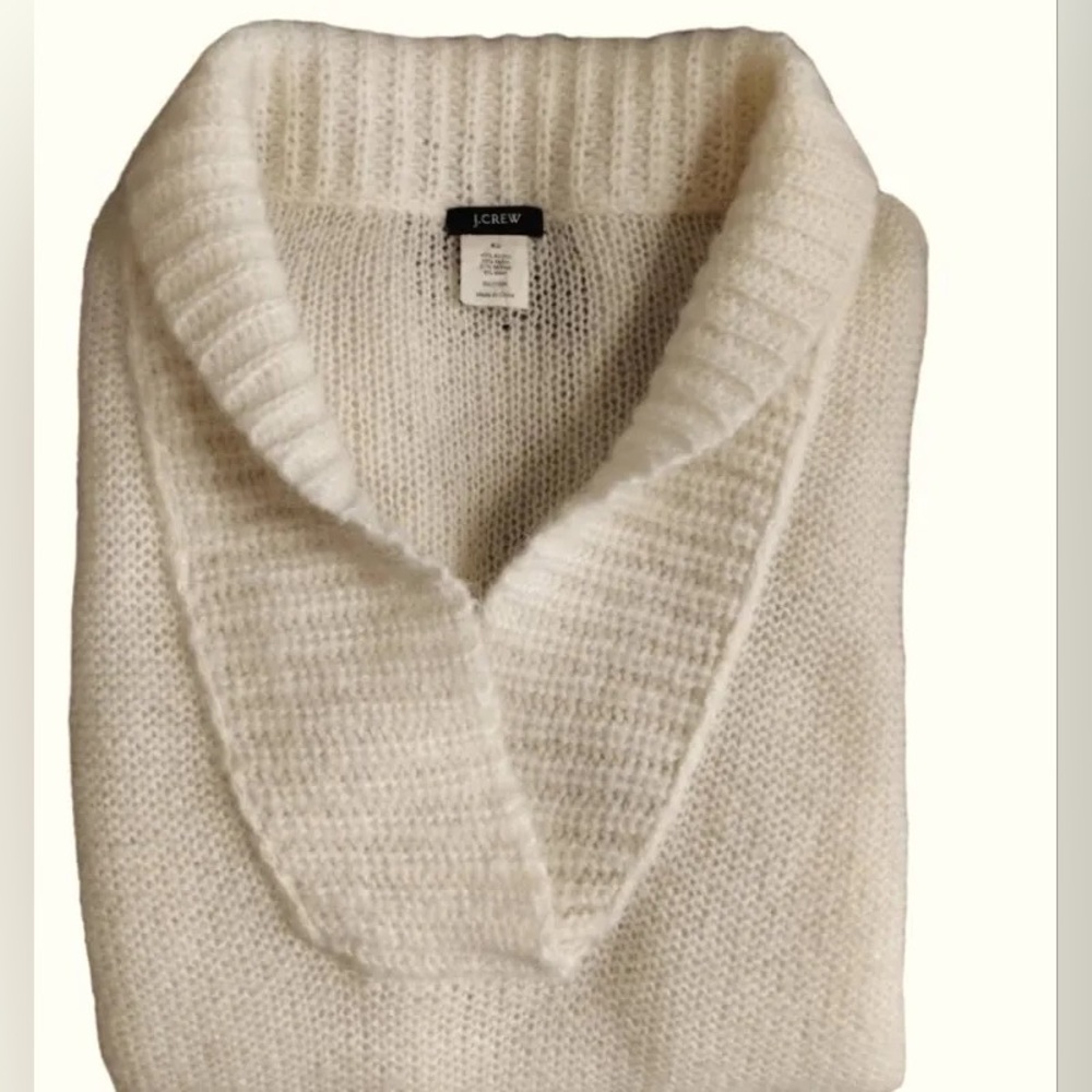 J. Crew Cream Shawl Collar Sweater NWOT
